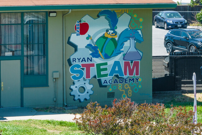 STEAM at Ryan Elementary mural in Hidden Glen, San Jose, California.