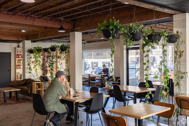 Turntable Coffee Counter offers fresh coffee drinks to the locals of the Lawrence neighborhood.