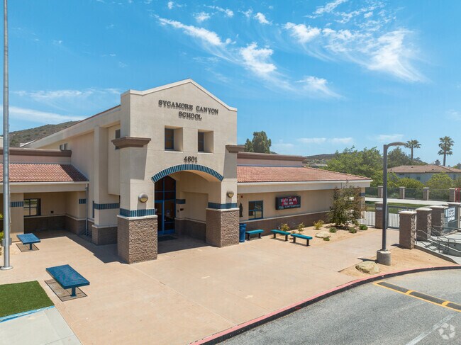 Sycamore Canyon School in Dos Vientos Ranch serves students from TK-8th grade.