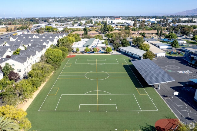 Sports fields at Anne Darling Elementary.