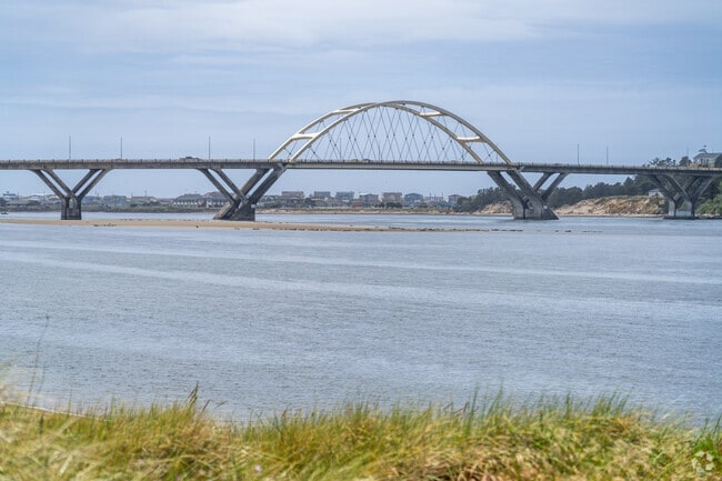 The Alsea Bay Bridge provides access from the north end of Waldport to and from the rest of the Oregon Coast.