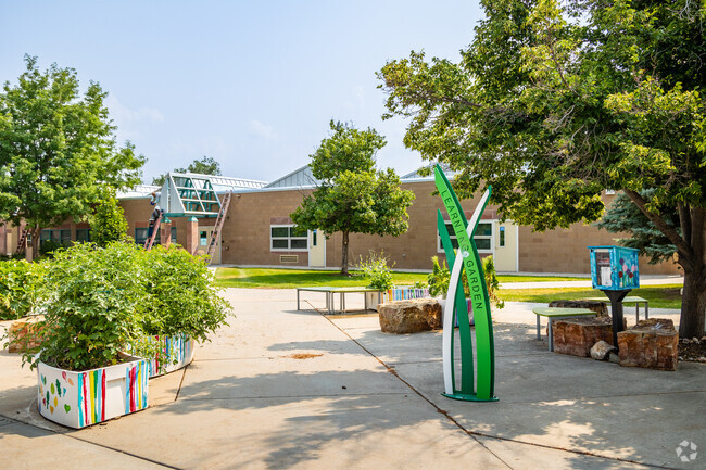 Laurel Elementary features a learning garden.