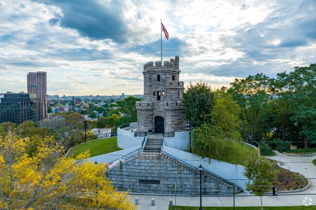 Prospect Hill Park is a prominent landmark in Somerville.