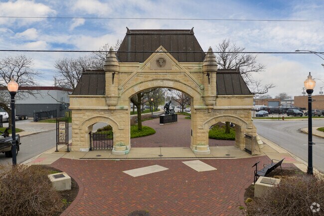 The historic Union Stock Yards Gate in Back of the Yards is still standing after 100years.
