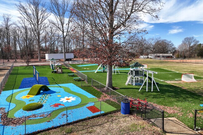 Students love the playground area at Shining Light Academy in Greensboro.