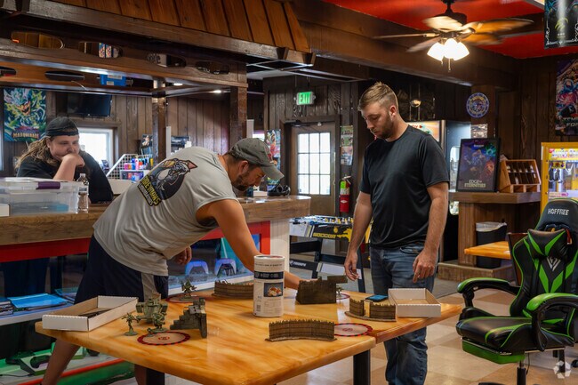 Locals can play games together at The Hobby Oasis in Stanley.