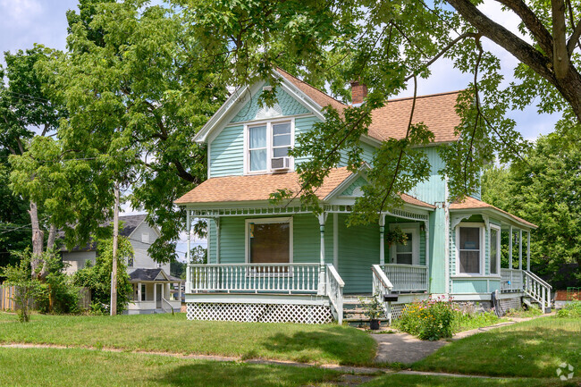 Many of the homes in Southside such as on this Gablefront, have large porches to relax on.