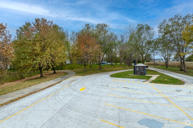 The parking lot at the Pigeon Creek Park in Stoney Creek.