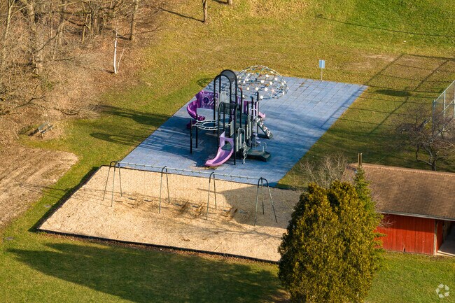 A modern playground is available for students at The Onondaga Nation School in Onondaga.