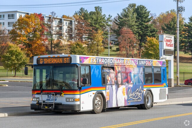 Bus stops can be found all throughout Southwest Jones.