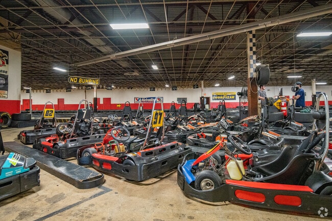 Extreme Indoor Kart Racing makes a fun afternoon of arcade games and racing in Clio.