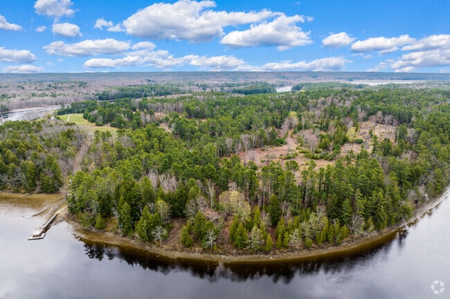 Aerial Photo of Swan Island in Richmond, Maine