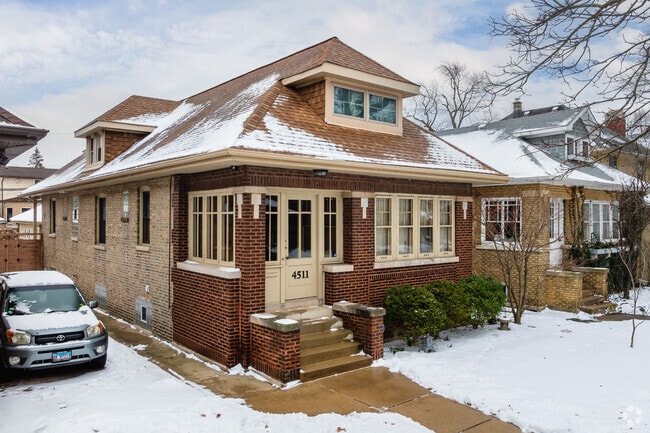 Brick bungalows are a common sight throughout Albany Park.