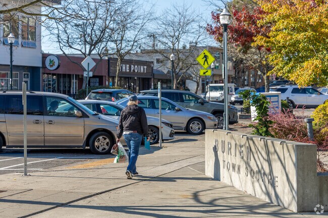 Situated in the center of Downtown Burien, Burien Town Square has a library and a city hall.