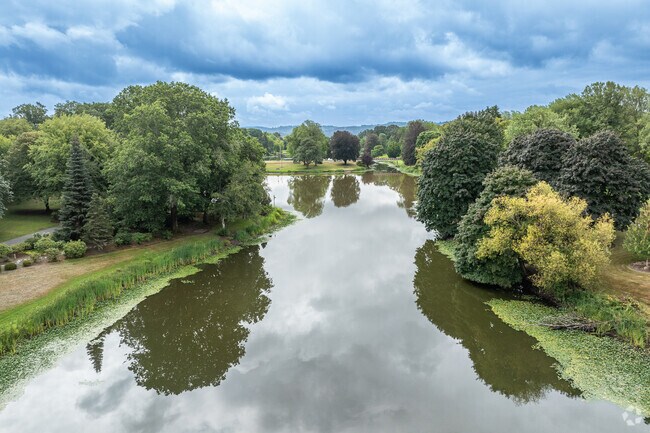 Lake Sacajawea is a mile long man made lake stretching across several neighborhoods.