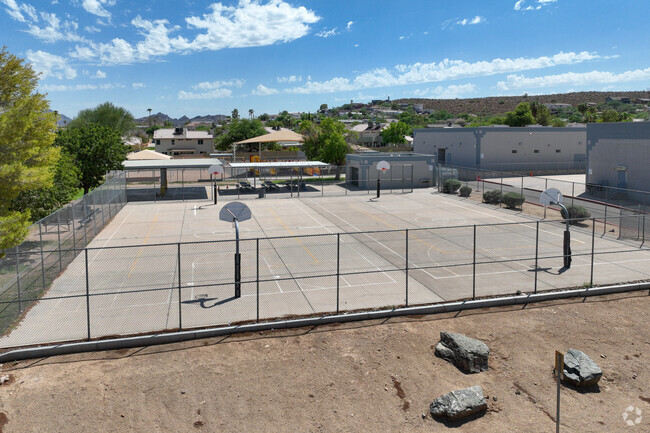 Hidden Hills Elementary in Phoenix includes two full basketball courts.