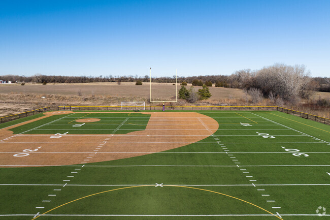 Valley Center High School has a large football field.
