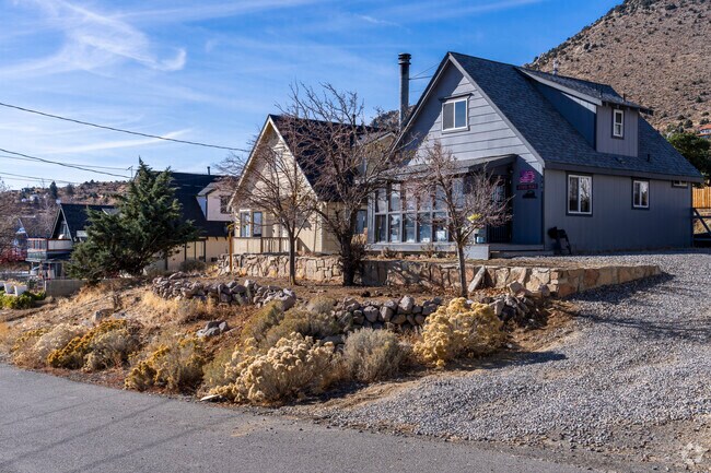 Virginia City sits on variable topography, with many homes lots that use retaining walls.
