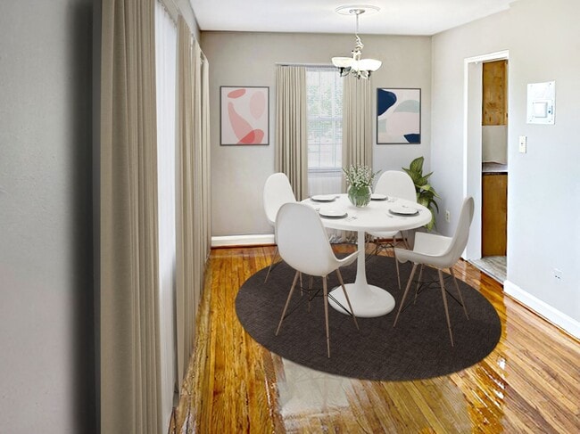 Apartment dining area (virtually staged)