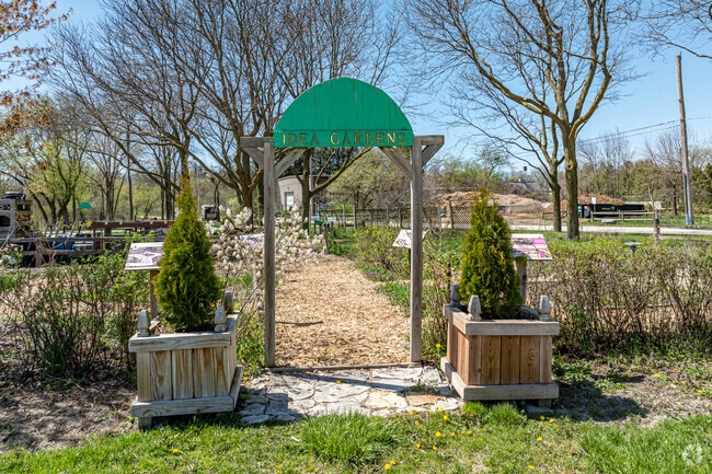 Local flowers are grown in the Idea Gardens in order to attract butterflies.