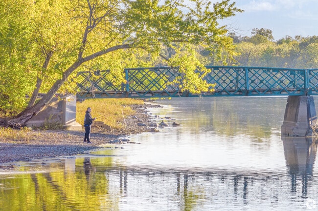 Fox River offers great fishing experiences in the Batavia Historic District.
