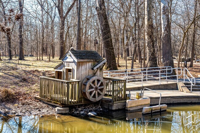 Creekside Park near Woodside Green features a pedal boat launch.