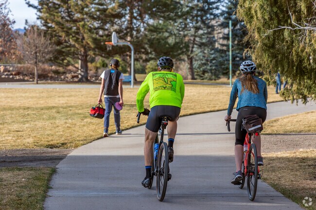 Memorial Park is popular amongst cyclists, walkers, and runners in Olde Town Arvada.