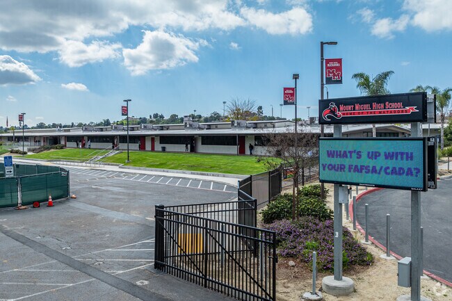 Mount Miguel High School is outside of Lemon Grove and serves the surrounding community.