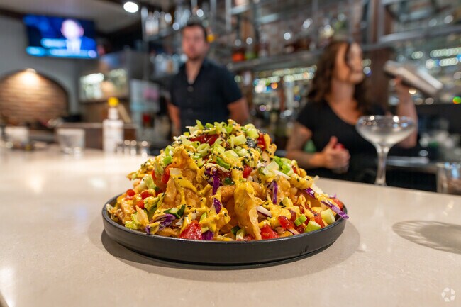 The poke nachos is popular appetizer at Vintage Public House.