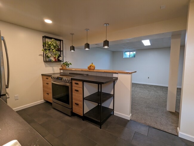 Bar seating off the kitchen