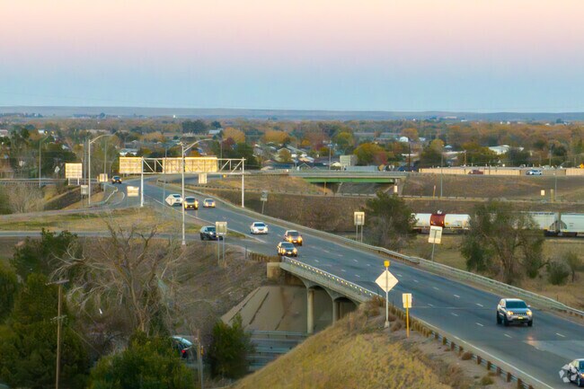Highway 34 is the central freeway for traveling in and out of Greeley and up to Fort Collins.