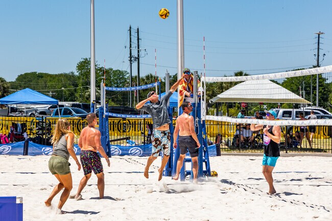Tavares hosts beach volleyball tournaments on the weekends.