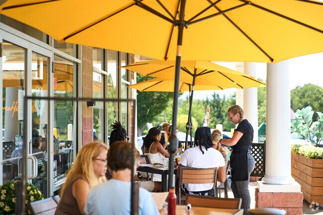 East End features a variety of restaurants and shops to explore and enjoy.