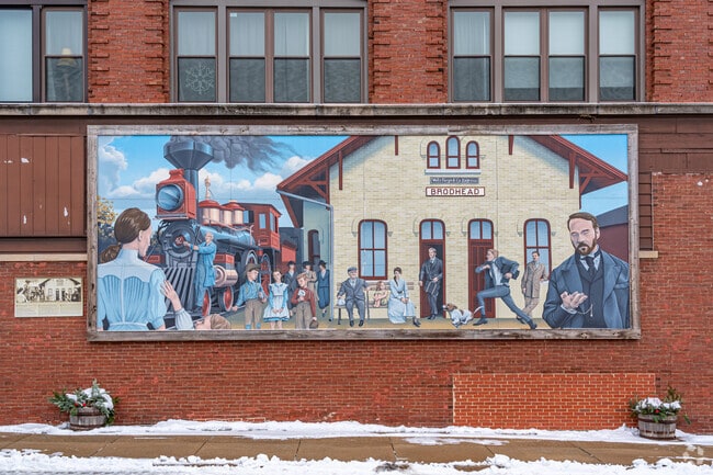 Murals and historic plaques throughout Brodhead celebrate its rich railroad heritage.