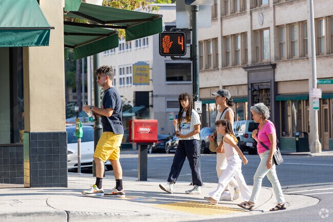 Walkability is one of the main attractions for Playhouse Village visitors.