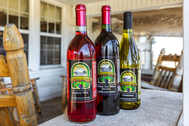 Tontitown Winery makes their own wine with sweet local grapes.