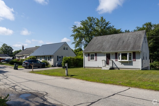 A row of Cape style homes lines a block in Youngsville.