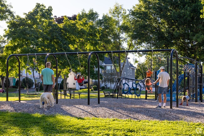 Families enjoy time playing at Fairmount Park.