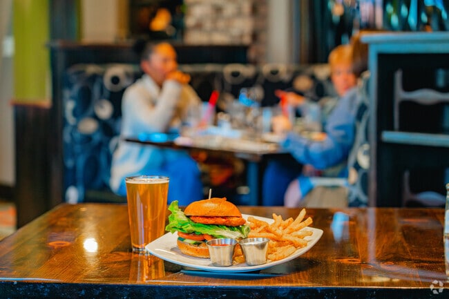 The spicy chicken sandwich at Pete's is popular in Olypus Pointe.