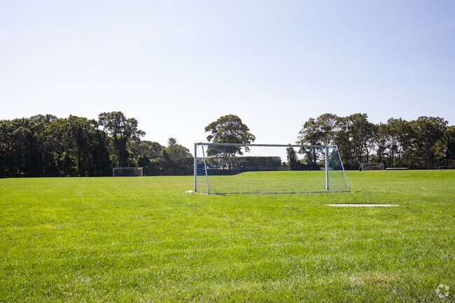 Westhampton Beach Elementary School soccer field behind school.