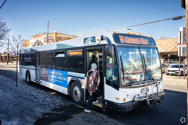 Convenient bus transit available on Chalkstone Ave in Mount Pleasant, Providence.