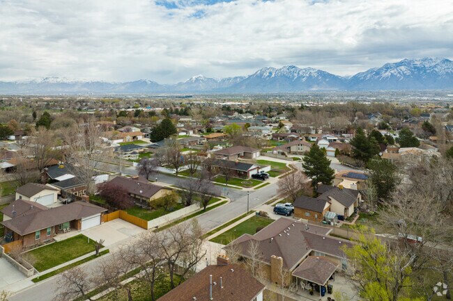 An overhead view of the Mountain View neighborhood provides a unique and stunning perspective on the city's layout and design.