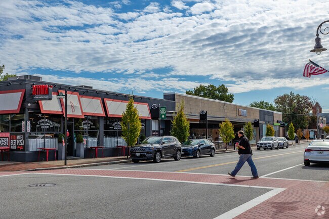 New street work and crosswalks have been revitalized on Rolfe Square near Auburn.