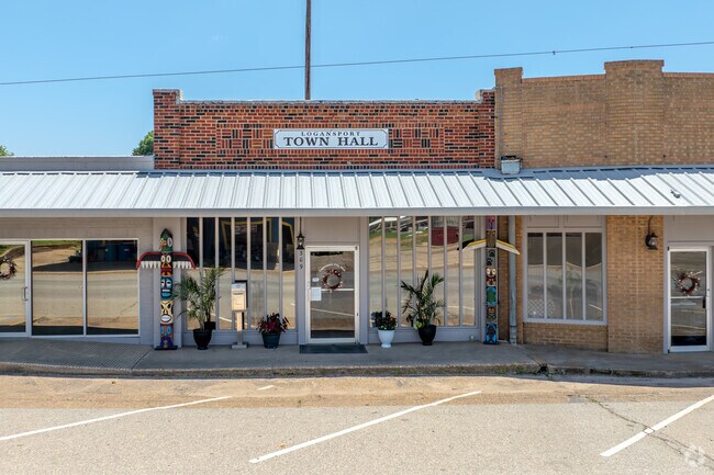 Logansport Town Hall sits just minutes from Stanley, serving as a hub for civic services.