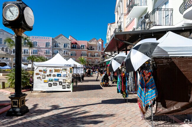 Stroll the picturesque streets as you shop at the European Village Farmer's Market.