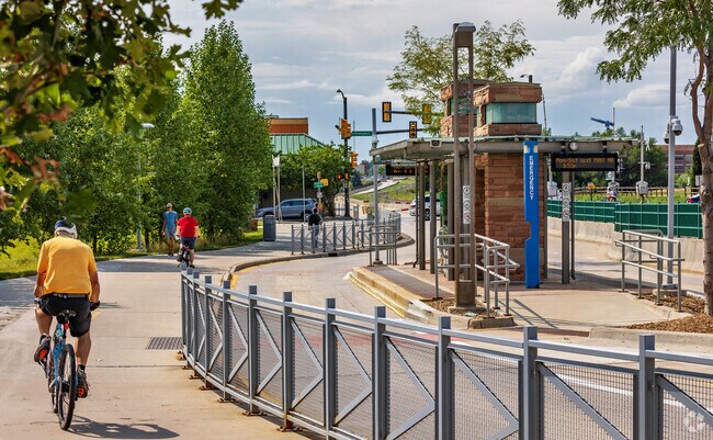 The locals use Transfort Bus Stop in P.O.E.T Fort Collins, CO.