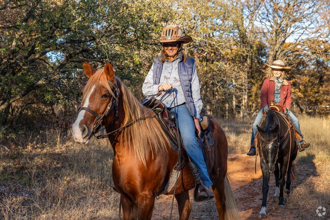 The equestrian trails at Lake Thunderbird offer a scenic ride just east of Norman.