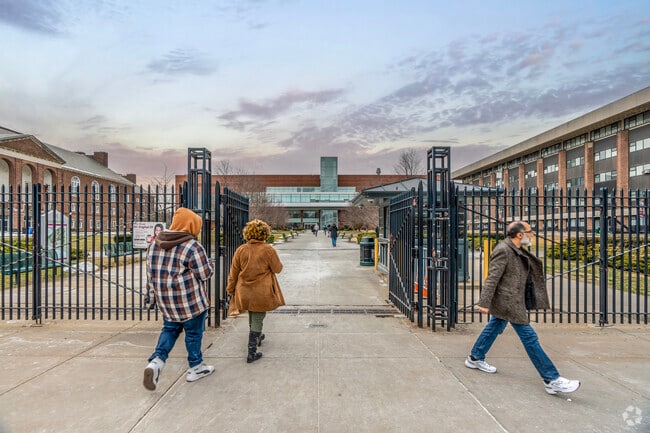Brooklyn College is on the northern border of Flatbush.