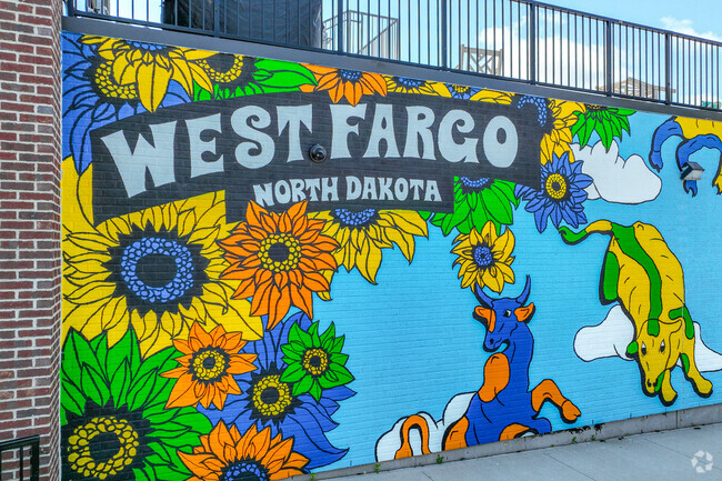 This artistic mural is near POW/MIA Plaza a short walk from River West.