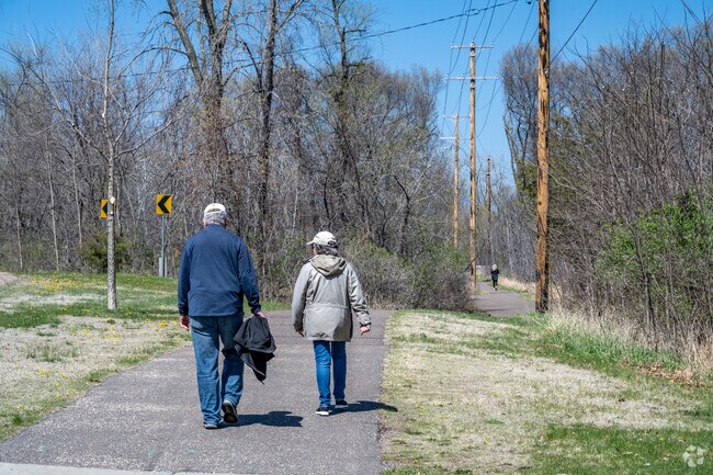 Mahtomedi residents utilize the walking paths throughout town.